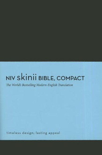 NIV, Skinii Bible, Compact, Imitation Leather, Black, Red Letter Edition