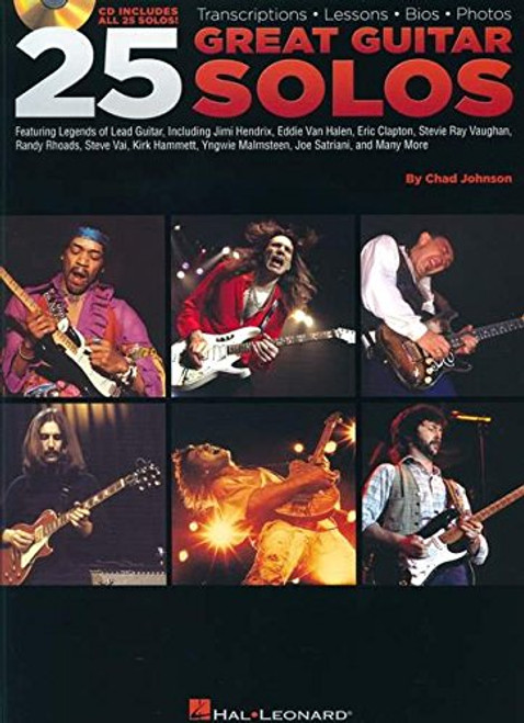 Hal Leonard 25 Great Guitar Solos Tab Songbook with CD