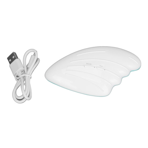 Warming Lactation Massager 6 Vibration Modes 3 Heating Modes Relieve Clogged Ducts Breastfeeding Massager White Green