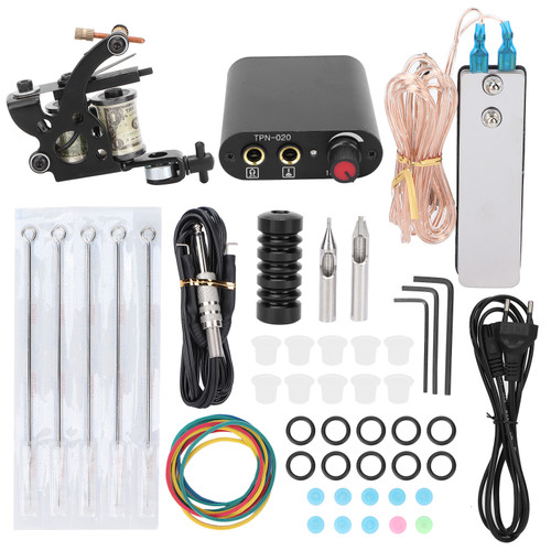 Liner Shader Coil Tattoo Machine 3RL 5RL Tattoo Needle Tattoo Tools Kit for Beginners 90‑265VEU Plug