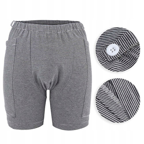 Incontinence Underwear Double Pocket for 2000ML Urine Bag Bladder Patient Urine Bag Pants Ostomy Drainage Bag Care Underwear for Elderly Disabled