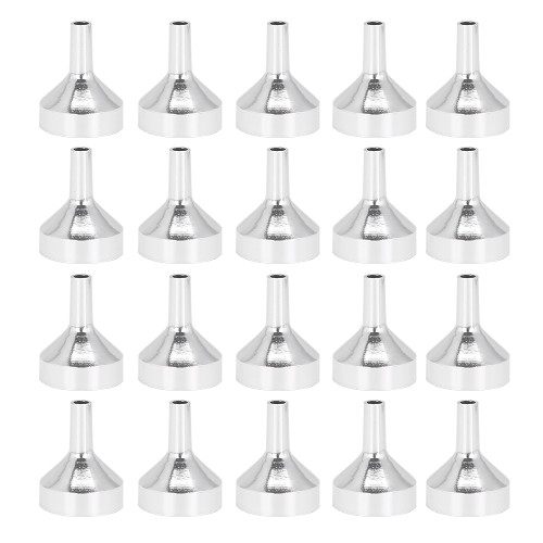 20PCS Aluminum Funnel Cosmetics Perfume Funnel Separating Mini Funnel Portable Makeup Tools