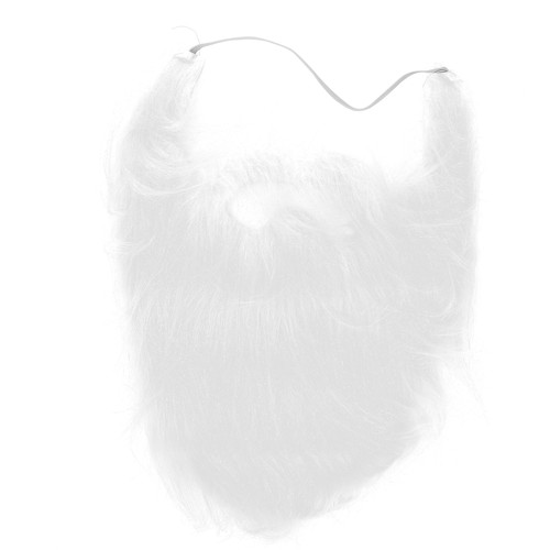 Party Fake Beard False Facial Beard Hair Plush Fake Mustache for Costume Accessories White