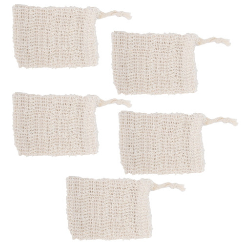 5pcs Soap Bag Exfoliating Massaging Scrubbing Soap Saver Bags Pouch Shower Bath Soap Bag