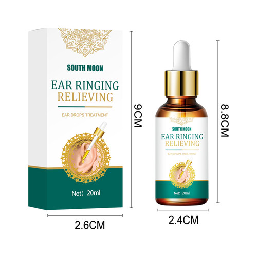 SOUTH MOON 20ml Ear Ringing Relieving Ear Drops Tinnitus Deafness Ear Swelling Ear Discharge Otitis Media Ear Fluid