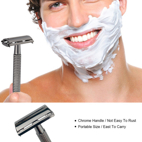 Men's Traditional Beard Shaver Long Handled Razor For Dry & Wet Shaving Male Shaving Tool