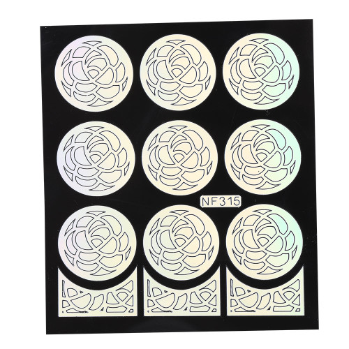 Nail Art Nail Art Sticker Sticker Manicure Flower Template Stencil Decals NF315