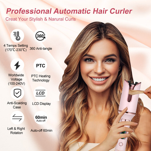 Automatic Hair Curler  Portable Hair Tongs Auto Hair Curler Woman Hair Styling Tool