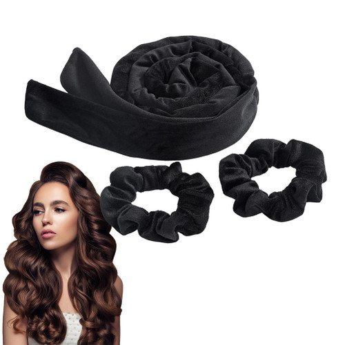 Heatless Curling Rod Headband for Women No Heat Curl Ribbon with Scrunchies Sleeping Curls Bowknot Hair Rollers