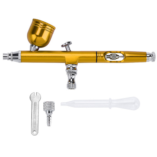 Gold 0.3mm Gravity Feed Airbrush Gun Spray Gun Art Tattoo Paint Nail Cake Decoration Tools