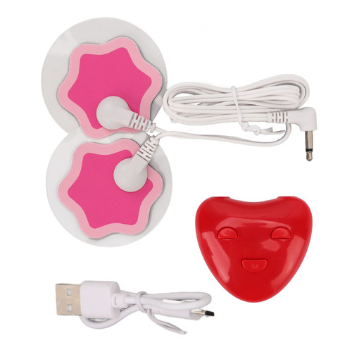 Menstrual Stop Pain Device with Electrode Patch Rechargeable USB Portable Period Pain Stop Massager for Women Red