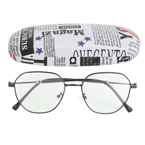 Blue Light Resistant Sunglasses Radiation Protection UV Proof Polarized Aspheric Metal Frame for Men Women Black Frame