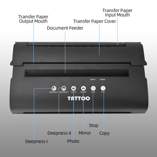 Bestauty Tattoo Transfer Stencil Machine Printer Drawing Thermal Stencil Maker Copier Line Drawing Printing Copier for Tattoo Transfer Paper Supply