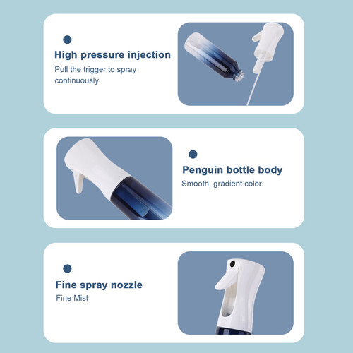 Gradient Color Hairdressing Spray Bottle 300ML Mist Atomizer Empty Refillable Water Sprayer Bottle Barber Hairdressing Tool