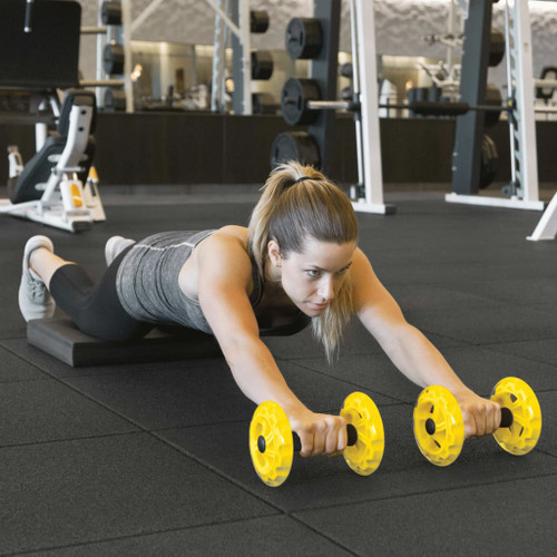 SKLZ Ab Trainer Core Wheels Yellow and Black