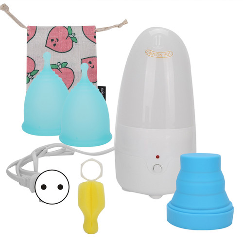 Reusable Menstrual Cup Silicone Leakproof Period Cup with Steam Machine