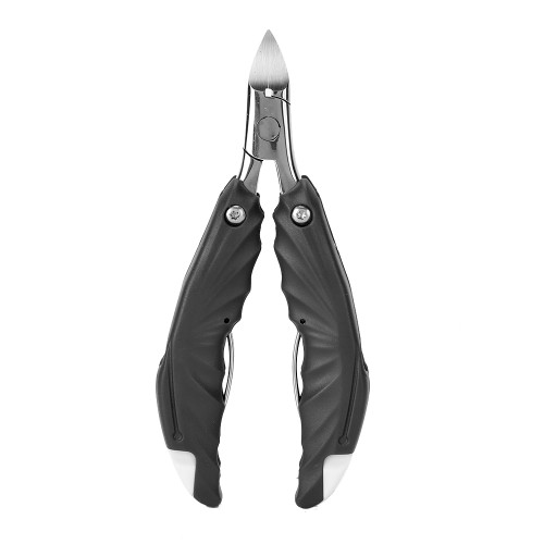 Multifunctional Folding Ingrown Toe Nail Clippers Fingernail Toenail Cuticle Scissors Pedicure ToolBlack