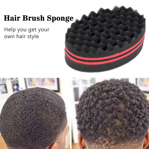Hair Brush Sponge with Big Holes Double-sided Sponge for Hair Twist Dreadlock Natural Afro Curl Wave Hair Care Tool