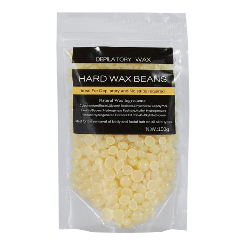 100g/Bag No Strip Depilatory Arm Leg Hair Removal Hard Wax Waxing Beans(Honey)
