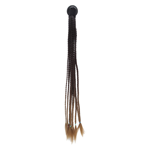 Colorful Stylish Motorcycle Helmet Ponytail Helmet Dreadlocks Braids with Suction CupBlack Dark Brown Light Brown