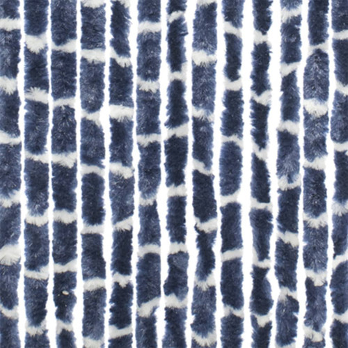 Travellife Fly Curtain for Door Chenille Stripe 185x56 cm Blue and White