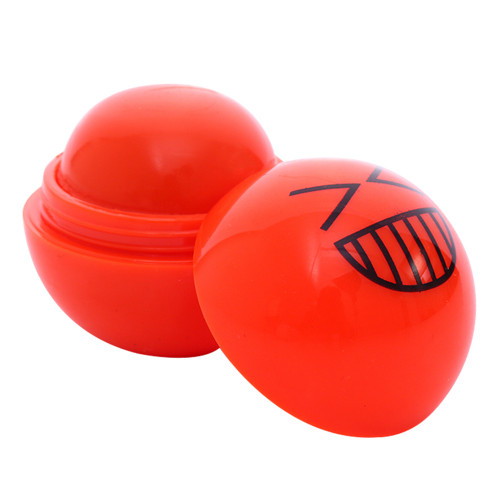 Cartoon Cute Round Color Changing Moisturizing Hydrating Lip Balm (Orange）