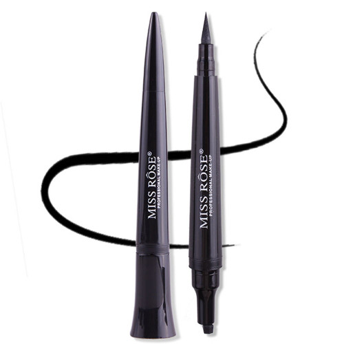 Miss Rose Double Head Seal Stamp Eyeliner Pencil  Eye Makeup Cosmetic Tool
