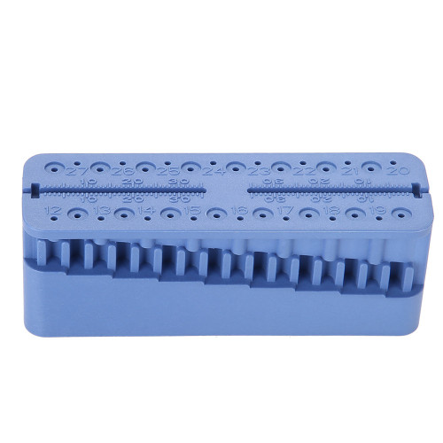 Dental Endo Block Files Measuring Tools Endodontic Ruler Test Board (Dark Blue)