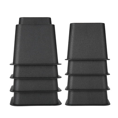 Furniture Raisers Adjustable Bed Chair Sofa Riser Feet Lift Set 4 x 5"& 4 x 3" Black