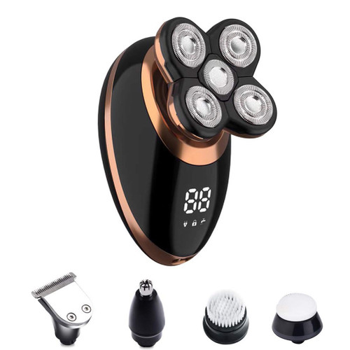 Electric Razor for Men Bald Head Shaver 5 In 1 Cordless Head Shaver Waterproof Men Electric Shaver USB Rechargeable Grooming Kit