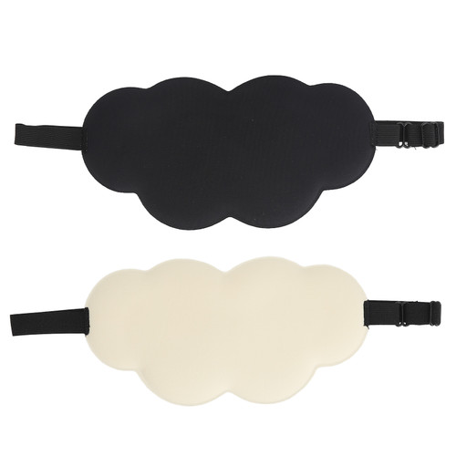 2Pcs Sleep Eye Shade Cloud Shape Versatile Comfortable Breathable Skin Friendly Light Blocking Portable Eye Cover for Women Men