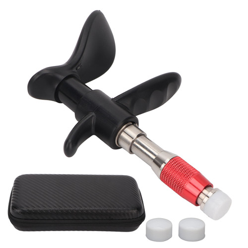 Manual Chiropractic Adjuster 10 Gear Single Head Stainless Steel Joint Relief Spine Therapy Tool with Cloth Bag Red
