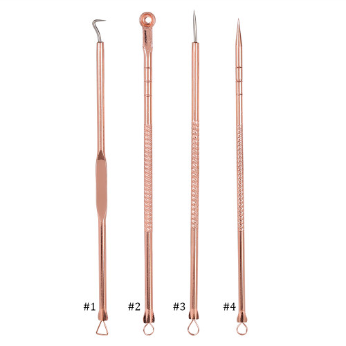 4PCS/Set Stainless Steel Blackhead Acne Blemish Pimple Removal Needle Kit Tool