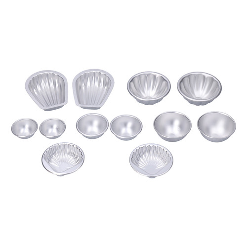 DIY Bath Salt Ball Mold Household Portable Aluminum Alloy Mousse Cake Baking Mold Set#2