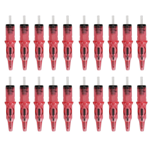 20pcs Tattoo Ballpoint Pen Cartridges for Practice Dotwork Drawing 0.5mm Tip Tattoo Ball Pen Cartridges 4ml Red