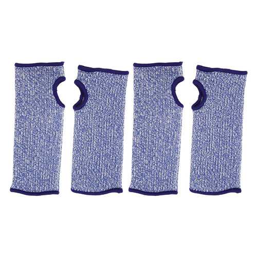 4pcs Arm Guards Close Fitting Preventing Scratches Thickening Thumb Slot Design Blue Arm Protection SleeveM