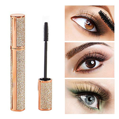 4D Waterproof Silk Fiber Lash Mascara Thickening Lengthening Mascara for No Clumping Smudge Proof Eyelashes Voluminous Eyelashes