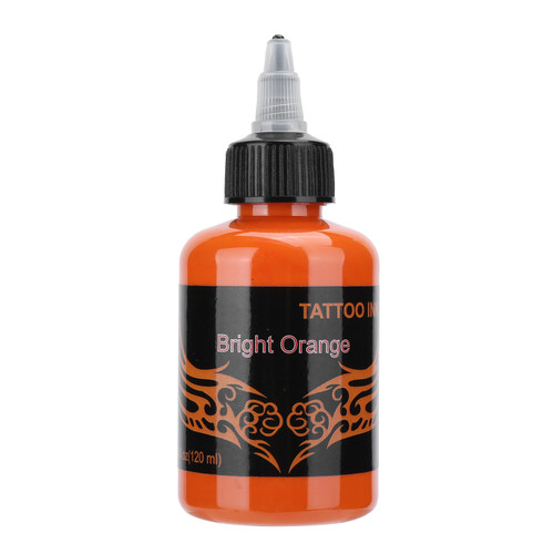 SemiPermanent Tattoo Pigment Long Lasting Body Art Tattoo Ink Tattoo Accessory 120ml(Bright Orange )