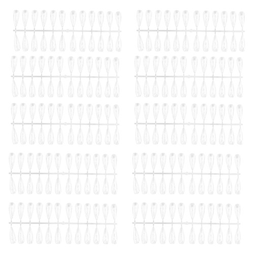 240pcs Nail Swatch Sticks Transparent Nail Art Polish Display Tips Manicure SuppliesLong Pointed