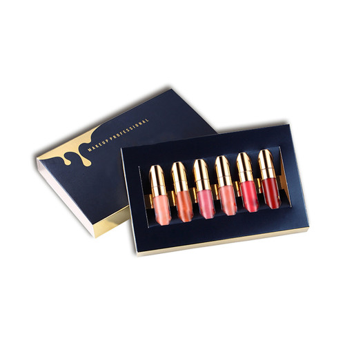 6pcs Professional Waterproof Matte Metallic Lipstick Long lasting NOn sticky Liquid Lips Makeup