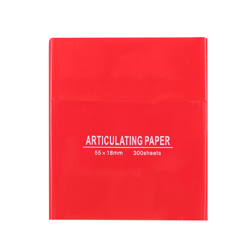 300 Sheets/Box Soft Dental Anticulating Papers Teeth Care Strip Dental Orthodontic Strip(Red)