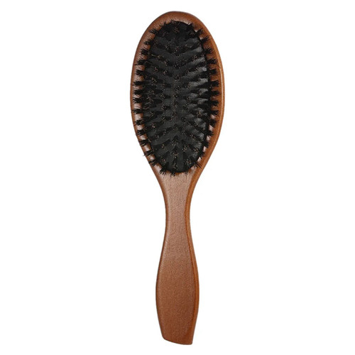 Dark Brown Men Beard Brush Comfortable Handle Using Practical Facial Beard Cleaning Shaving Brush