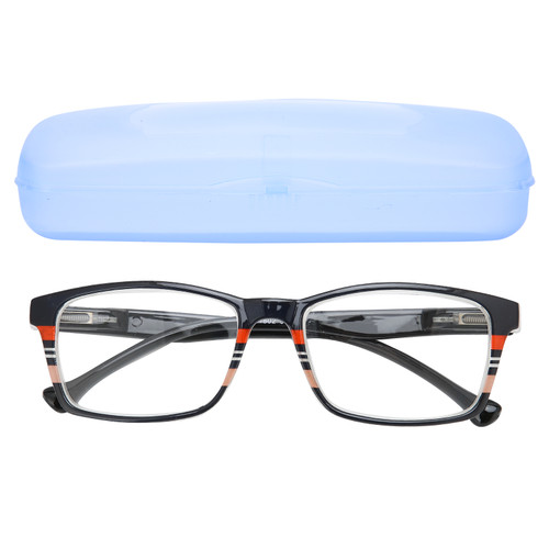 Unisex Elderly Reading Glasses High Definition Eye Glasses Spectacles with Storage Box(+100 )