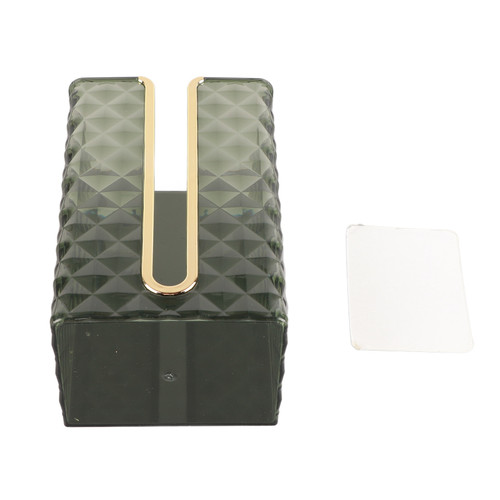 Tissue Box Holder Wall Mounted Adhesive Semi Transparent Rectangular Under Cabinet Facial Tissue Dispenser for Bathroom