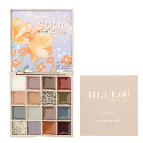 16 Colors  Nail Gel Palette Nail Art Color Gel UV Light Required Glossy Finish Nail Polish for Nail Art Manicure DIY