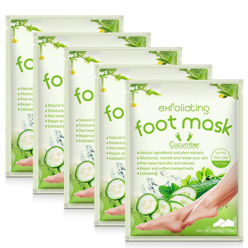 5 Pairs Foot Mask Callus Socks Foot Peel Off Mask Callus Remover Foot Exfoliating Peeling Scrub Mask for Women and Men