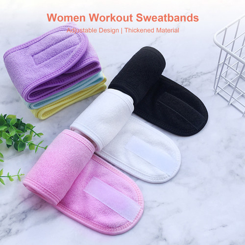 Women Workout Sweatbands Adjustable Sport Sweatproof Hair Bands Fitness Elastic Headband