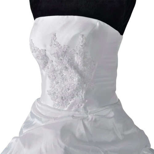 Elegant White Wedding Dress Model D Size 46