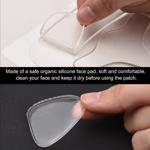 16PCS Face Wrinkle Patches Reusable Forehead Wrinkle Patches Smoothing and Reducing Silicone Anti-Wrinkle Patches for Eye Face Mouth and Upper Lip Wrinkles