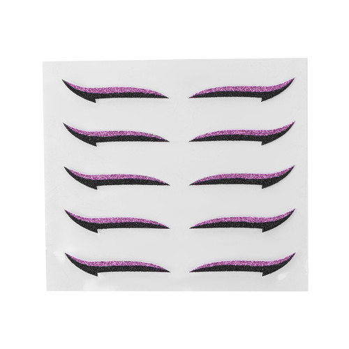 Eyeliner Stickers Colorful Reusable Waterproof Self Adhesive Eyeliner Stickers for Weddings Dance PartiesPurple